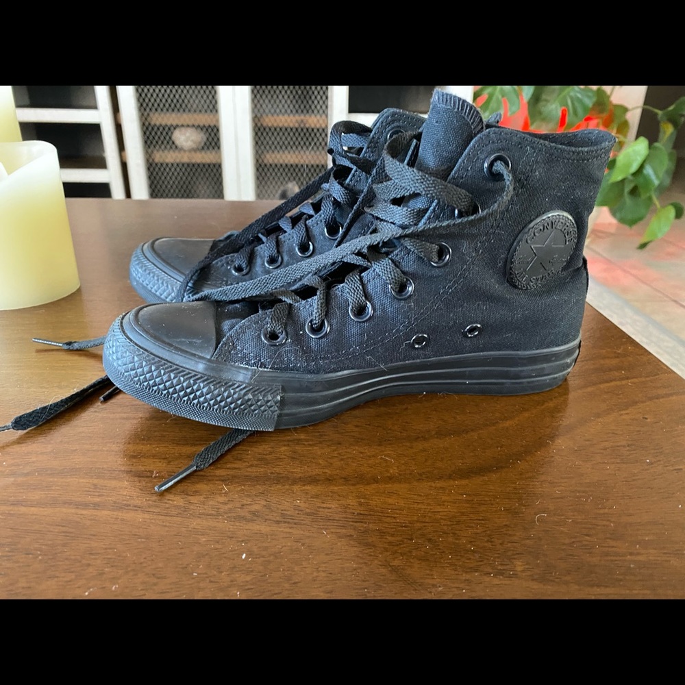 All Black High Top Converse